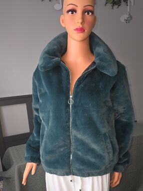 Plush Faux Fur Teddy Jacket XS